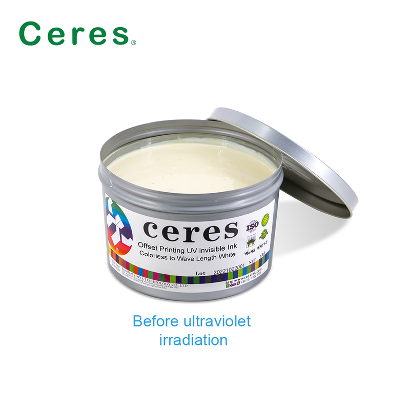 রঙহীন থেকে সাদা ইউভি ফ্লেক্সো প্রিন্টিং বিশেষ প্রভাবের জন্য ইউভি অদৃশ্য কালি প্রিন্টিং