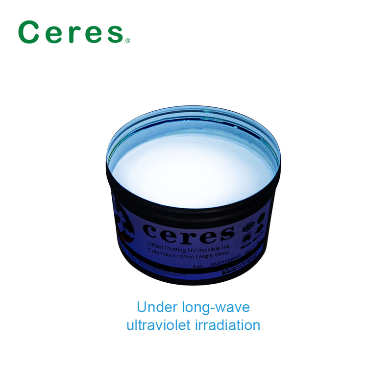 রঙহীন থেকে সাদা ইউভি ফ্লেক্সো প্রিন্টিং বিশেষ প্রভাবের জন্য ইউভি অদৃশ্য কালি প্রিন্টিং