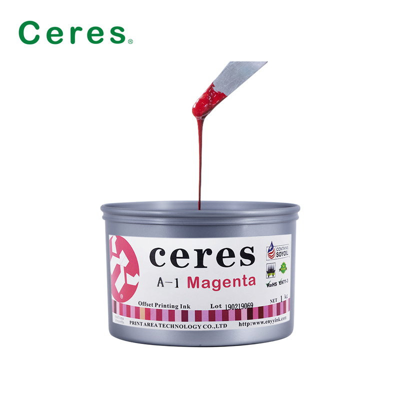 সেরেস এ-১ অ-বিষাক্ত উচ্চ চকচকেতা ২ বছরের বালুচর জীবন সিএমওয়াইকে রঙের জন্য সয়া বিন অফসেট মুদ্রণ কালি