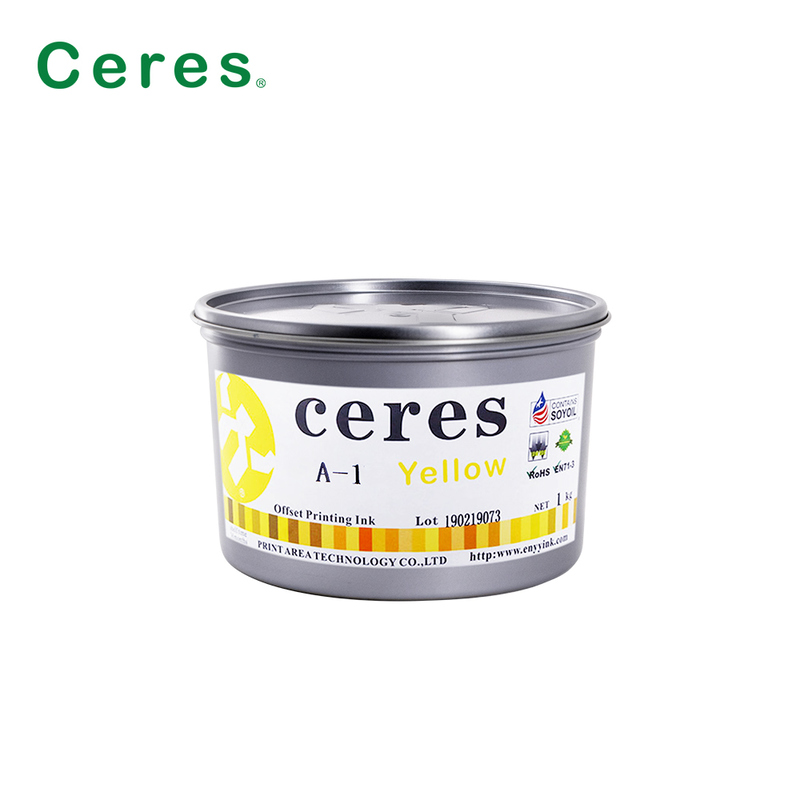 সেরেস এ-১ অ-বিষাক্ত উচ্চ চকচকেতা ২ বছরের বালুচর জীবন সিএমওয়াইকে রঙের জন্য সয়া বিন অফসেট মুদ্রণ কালি