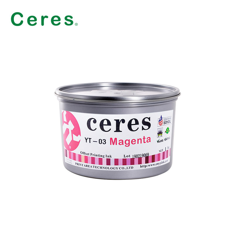 উচ্চ-মানের প্রিন্টিংয়ের জন্য পরিবেশ-বান্ধব EN71-3 সঙ্গত সলভেন্ট-ভিত্তিক অফসেট প্রিন্টিং কালি YT-03 CMYK কালি