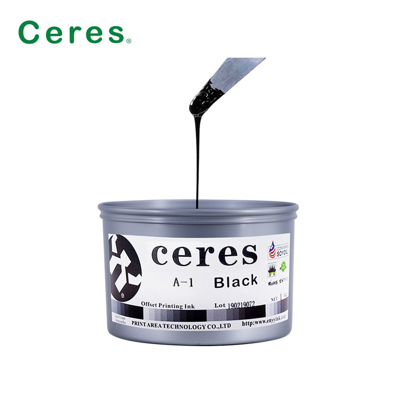 যে কোনও কাগজের জন্য ২৪ মাসের ওয়ারেন্টি সহ উচ্চ চকচকে উচ্চ রঙের ঘনত্বের সয় অফসেট প্রিন্টিং কালি