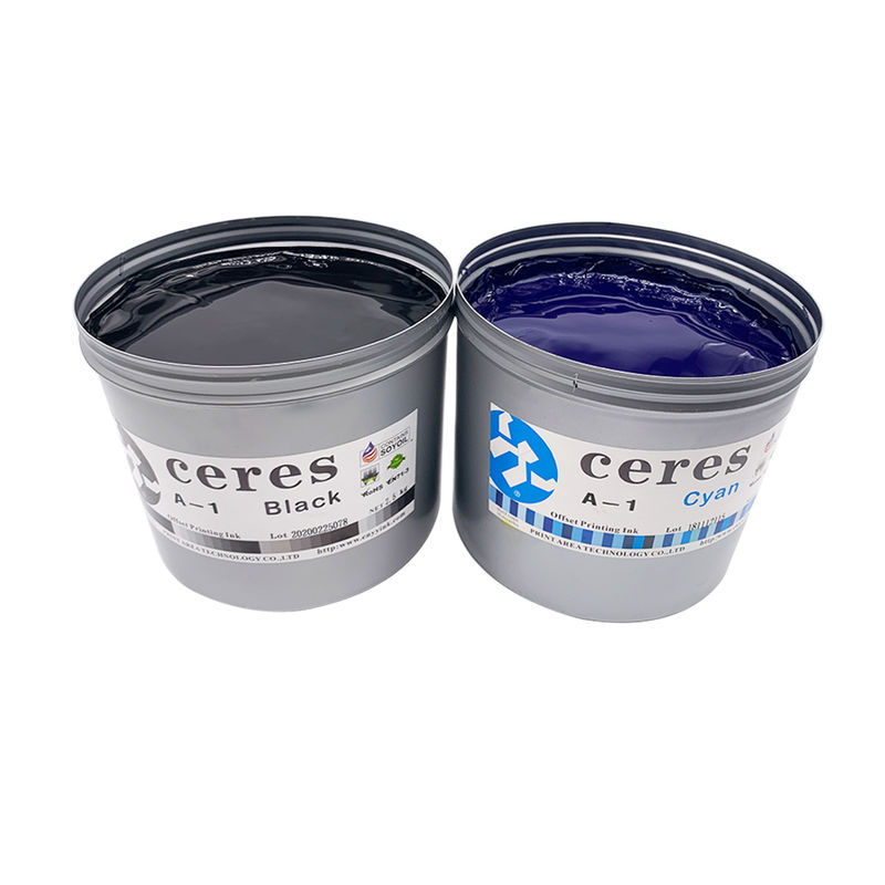 যে কোনও কাগজের জন্য ২৪ মাসের ওয়ারেন্টি সহ উচ্চ চকচকে উচ্চ রঙের ঘনত্বের সয় অফসেট প্রিন্টিং কালি