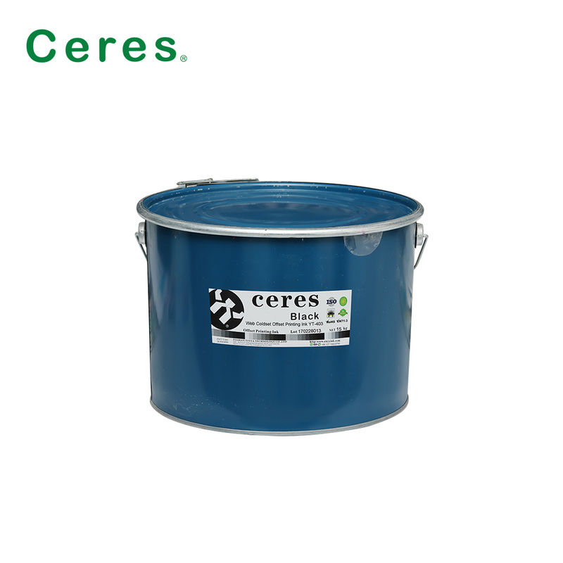 ওয়েব কোল্ডসেট অফসেট প্রিন্টিং কালি নিউজপেপার মুদ্রণের জন্য লোহার ব্যারেল প্যাকিংয়ে শক্তিশালী কালি স্থানান্তর সহ