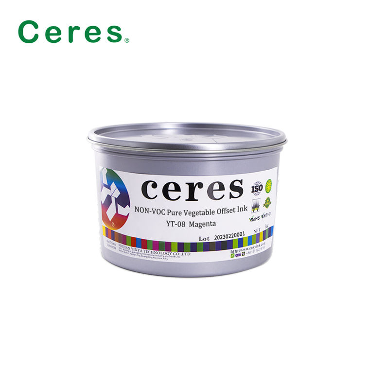 Ceres YT-08 Pure Plant-Based CMYK Offset Printing Ink - Environmentally Friendly High Gloss Ink for Paper and Carbon Packaging - কাগজ ও কার্বন প্যাকেজিংয়ের জন্য পরিবেশ বান্ধব উচ্চ চকচকে কালি
