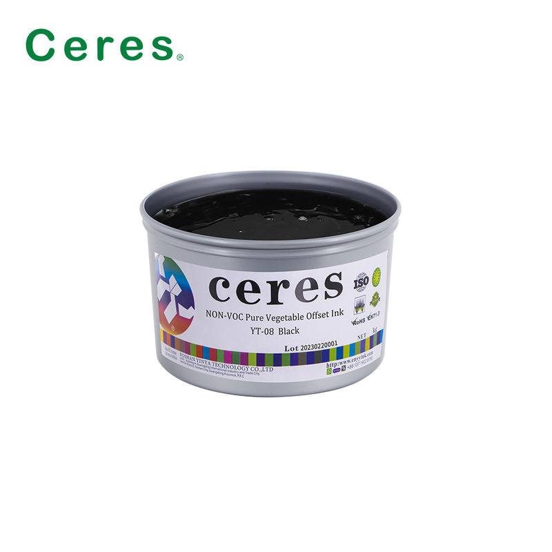 Ceres YT-08 Pure Plant-Based CMYK Offset Printing Ink - Environmentally Friendly High Gloss Ink for Paper and Carbon Packaging - কাগজ ও কার্বন প্যাকেজিংয়ের জন্য পরিবেশ বান্ধব উচ্চ চকচকে কালি