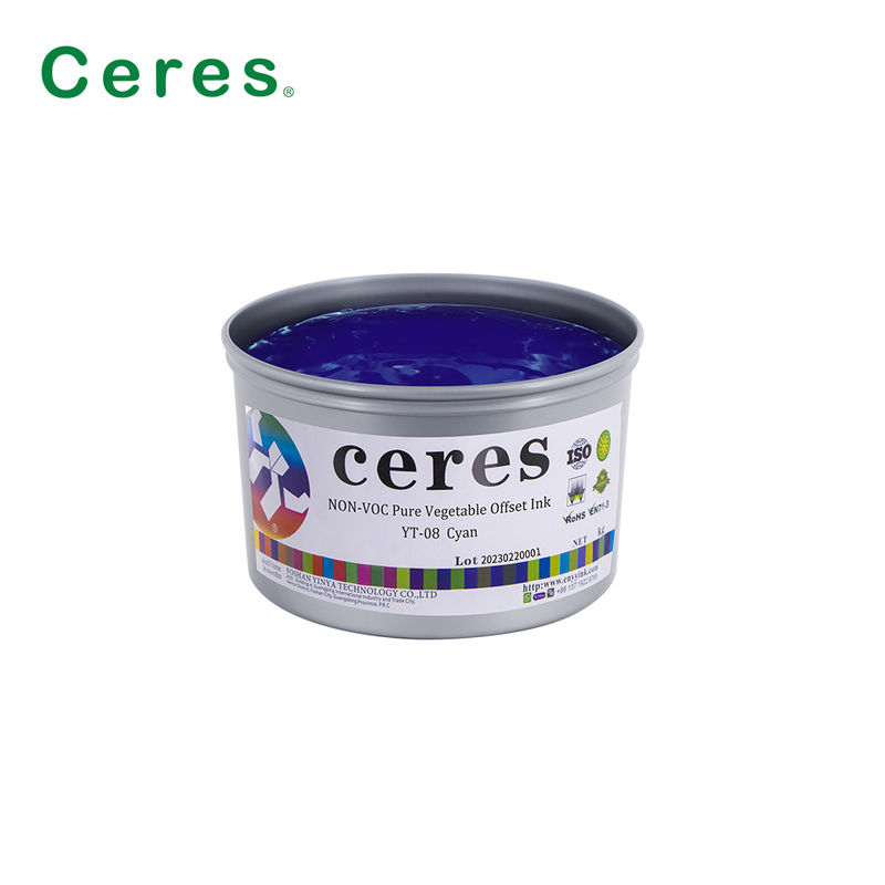 Ceres YT-08 Pure Plant-Based CMYK Offset Printing Ink - Environmentally Friendly High Gloss Ink for Paper and Carbon Packaging - কাগজ ও কার্বন প্যাকেজিংয়ের জন্য পরিবেশ বান্ধব উচ্চ চকচকে কালি