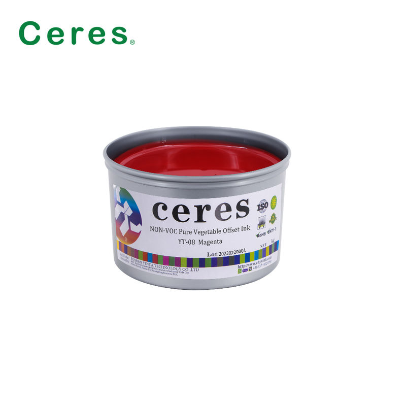 Ceres YT-08 Pure Plant-Based CMYK Offset Printing Ink - Environmentally Friendly High Gloss Ink for Paper and Carbon Packaging - কাগজ ও কার্বন প্যাকেজিংয়ের জন্য পরিবেশ বান্ধব উচ্চ চকচকে কালি